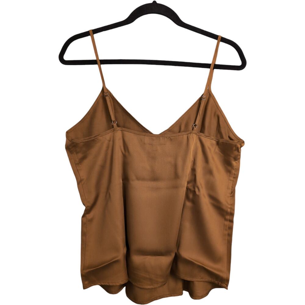 NWT Ettitude Chamomile Sleeveless Spaghetti Strap Sateen Cami Top Size M